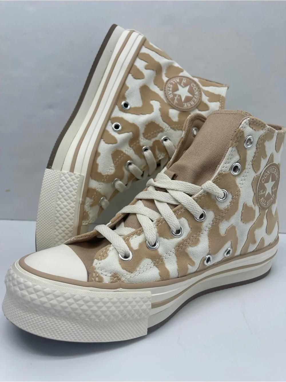 Converse WMNS CTAS EVA LIFT HI EGRET/WARM QUARRY/EGRET A11112C Platform Sneakers
